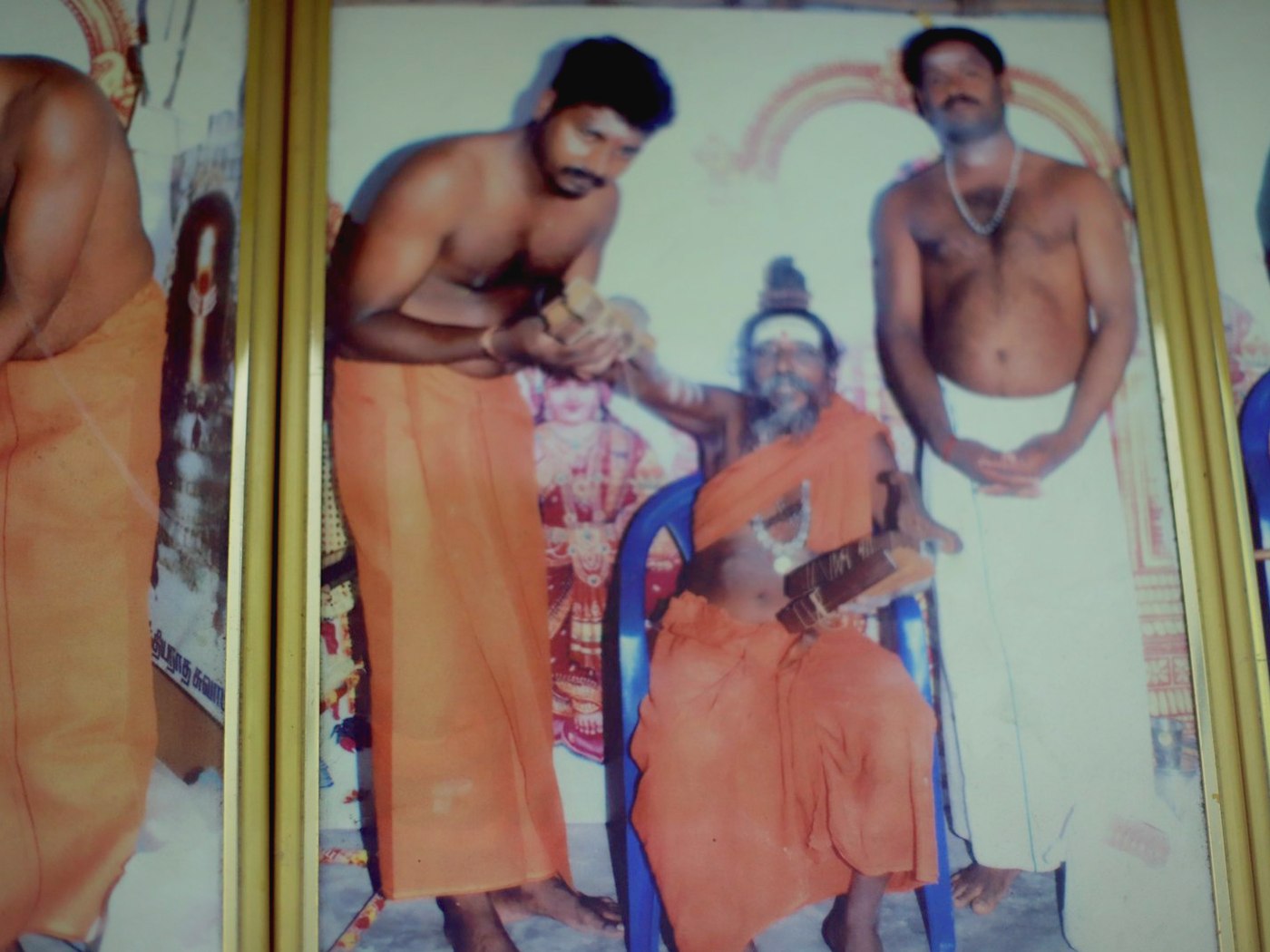 Photographs of the lineage on the library wall